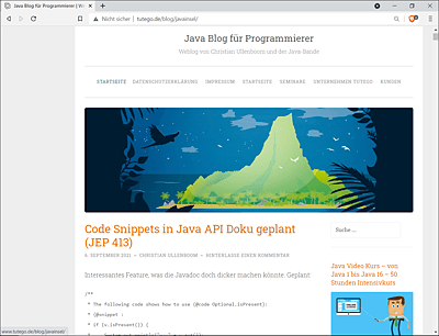 Der Blog zum Buch mit Java-News