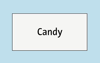 Im UML-Diagramm ist die Klasse »Candy« nur eine umrandete Box.